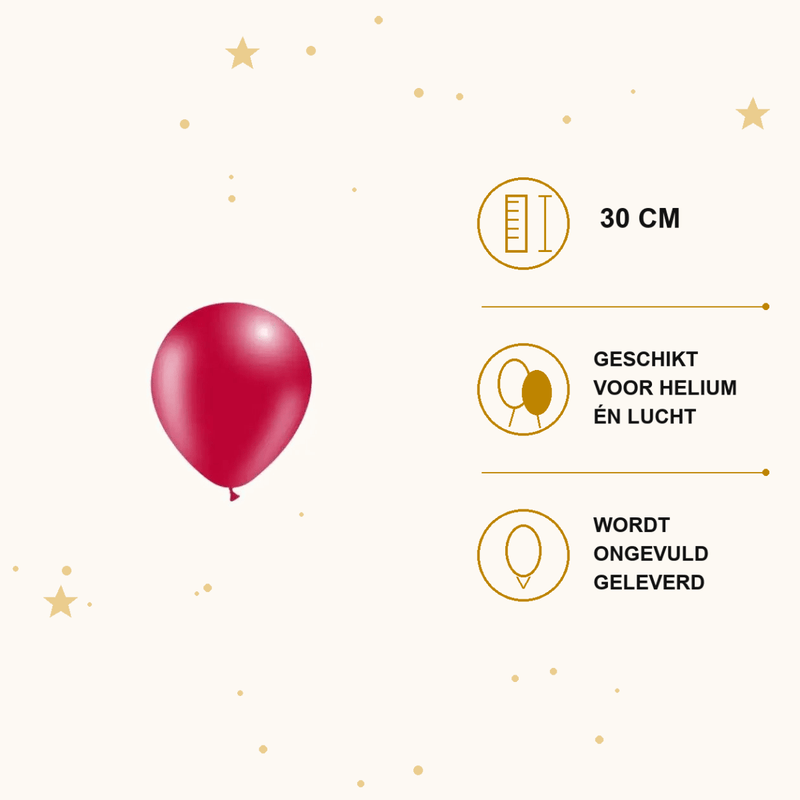 Rode Ballonnen 10 Stuks 30 cm - Ballonnenshop.nl