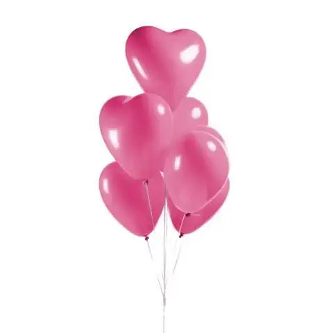Roze Hartjes Ballonnen - 6 stuks - 30 cm - Ballonnenshop.nl