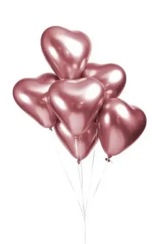 Roze Hartjes Ballonnen - 6 stuks - 30 cm - Ballonnenshop.nl