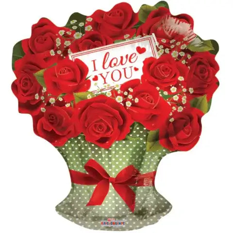 Rozen I Love You Folie Ballon - 45 cm - Ballonnenshop.nl