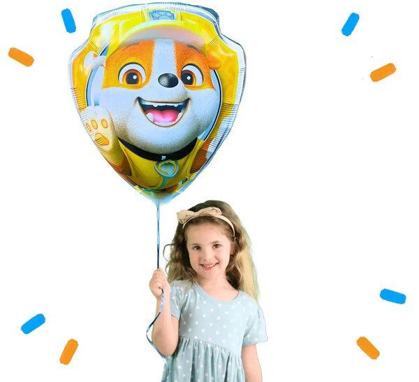 Rubble Paw Patrol Helium Ballon - Gevuld Met Helium - 75 cm - Ballonnenshop.nl