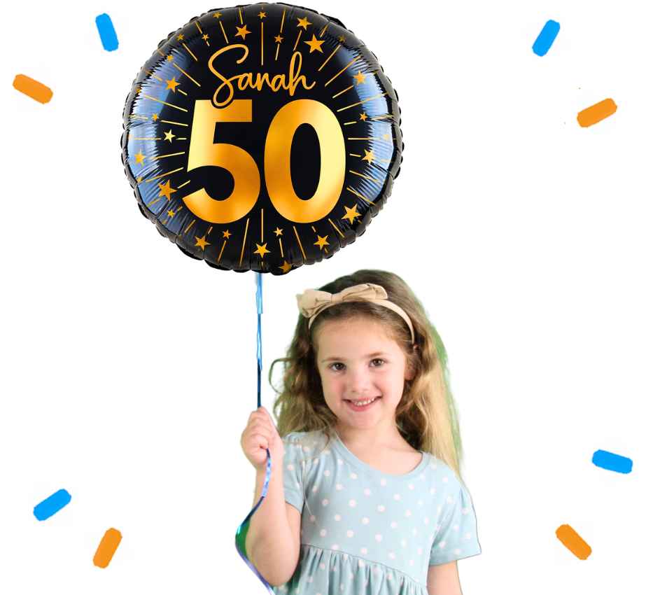 Sarah 50 Jaar Helium Ballon - Gevuld Met Helium - 45 cm - Ballonnenshop.nl