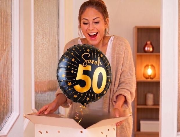 Sarah 50 Jaar Helium Ballon - Gevuld Met Helium - 45 cm - Ballonnenshop.nl