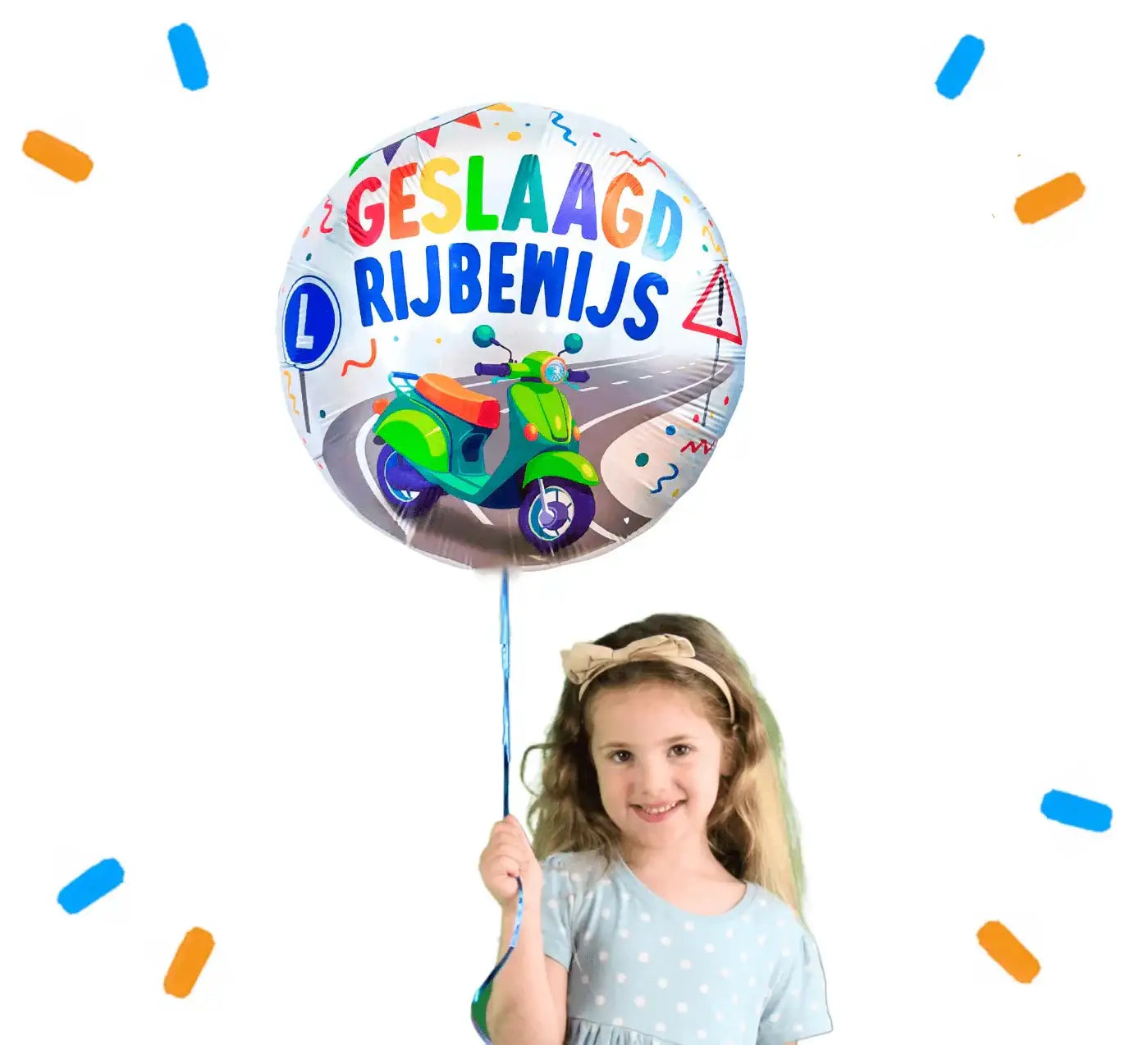 Scooter Rijbewijs Geslaagd Helium Ballon - Gevuld Met Helium - 46 cm - Ballonnenshop.nl