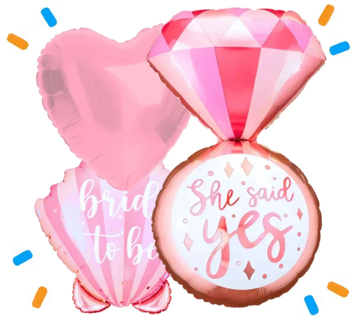 She Said Yes Trosje Helium Ballonnen - Gevuld Met Helium - 72 cm - Ballonnenshop.nl