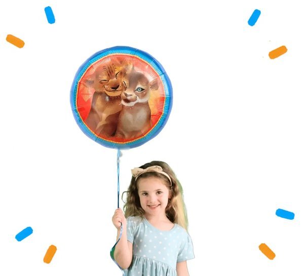 Simba & Nala Lion King Helium Ballon - Gevuld Met Helium - 46 cm - Ballonnenshop.nl