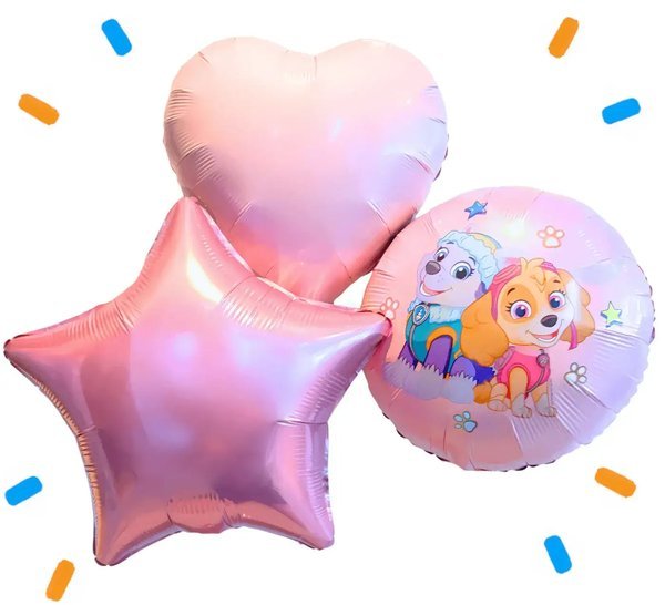 Skye & Everest Paw Patrol Trosje - Gevuld Met Helium - 46 cm - Ballonnenshop.nl