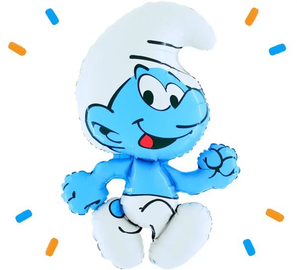 Smurf Helium Ballon - Gevuld Met Helium - 81 cm - Ballonnenshop.nl