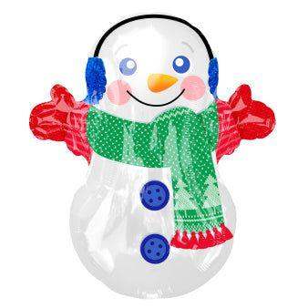 Sneeuwpop Folie Ballon - 53 cm - Ballonnenshop.nl