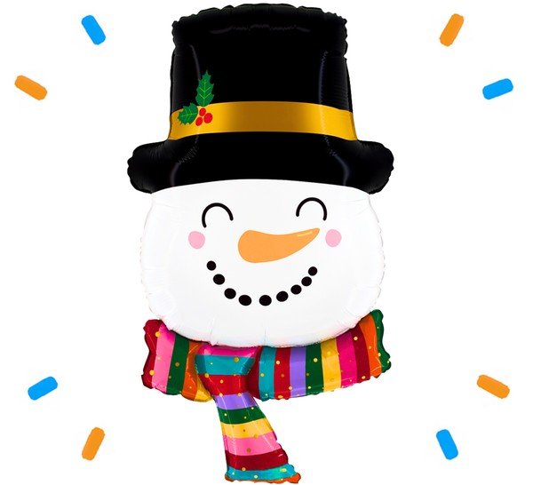 Sneeuwpop Helium Ballon - Gevuld Met Helium - 69 cm - Ballonnenshop.nl