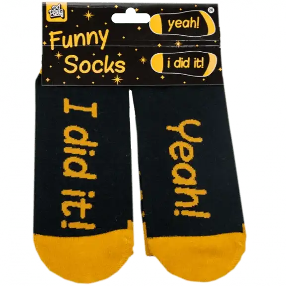 Sokken - Yeah! I did it! - Ballonnenshop.nl