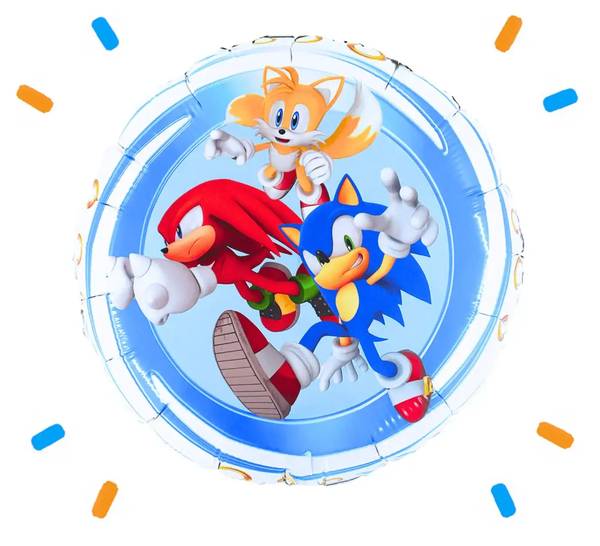 Sonic, Knuckles en Tails Helium Ballon - Gevuld Met Helium - 46 cm - Ballonnenshop.nl