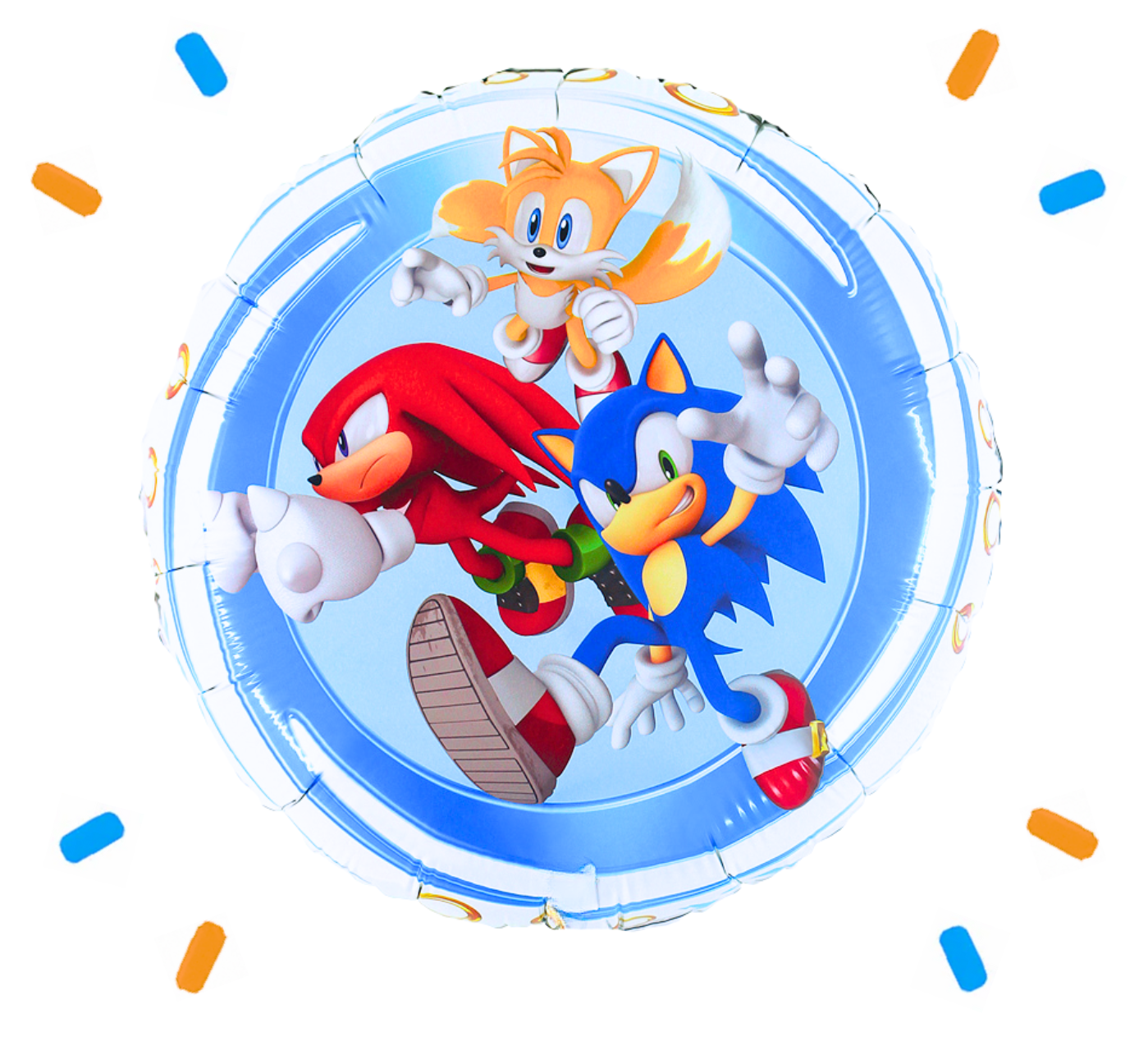 Sonic, Knuckles en Tails Helium Ballon - Gevuld Met Helium - 46 cm