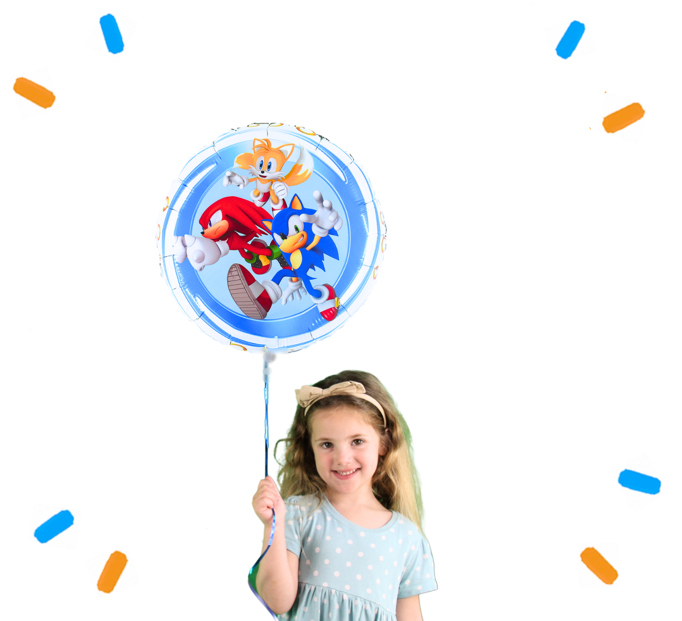 Sonic, Knuckles en Tails Helium Ballon - Gevuld Met Helium - 46 cm