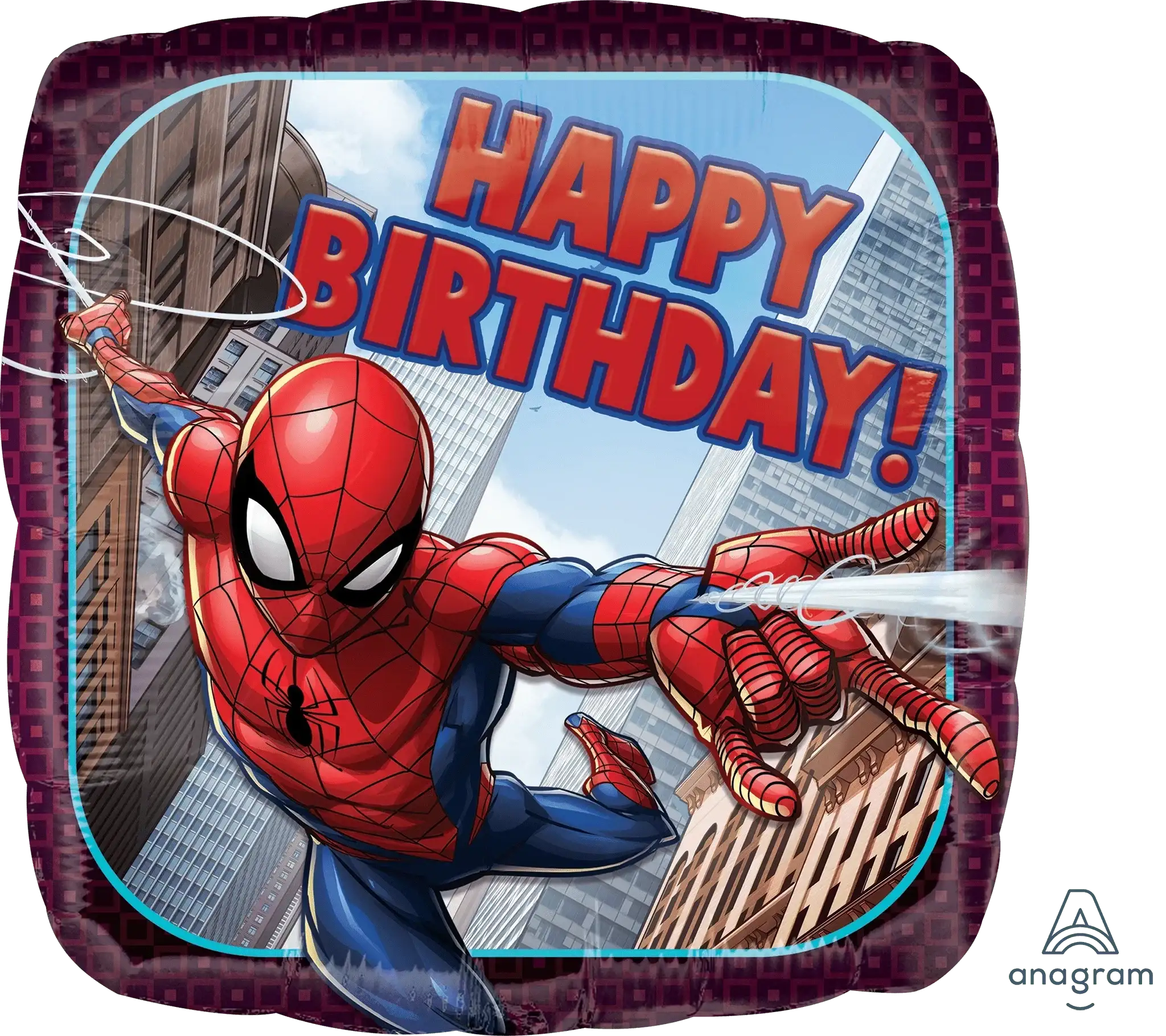 Spiderman Happy Birthday Folie Ballon - 46 cm - Ballonnenshop.nl