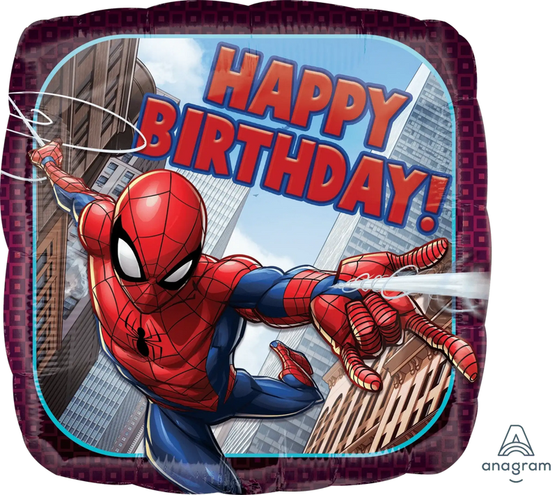 Spiderman Happy Birthday Folie Ballon - 46 cm - Ballonnenshop.nl