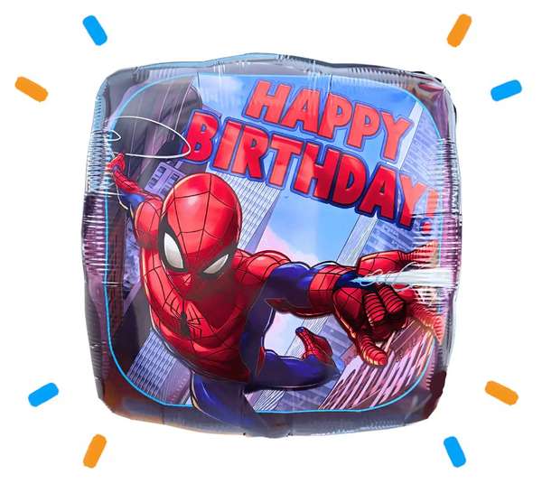 Spiderman Happy Birthday Helium Ballon - Gevuld Met Helium - 46 cm - Ballonnenshop.nl