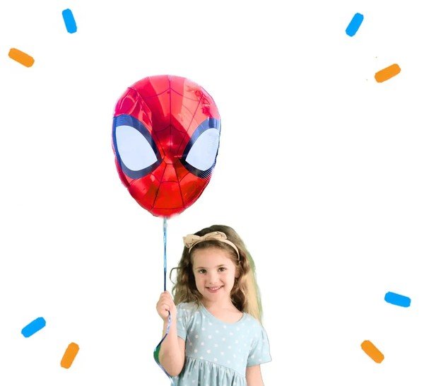 Spiderman Hoofd Helium Ballon - Gevuld Met Helium - 46 cm - Ballonnenshop.nl