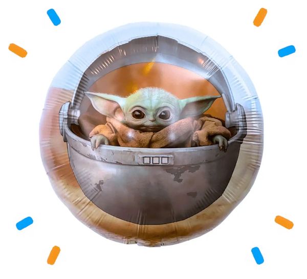 Star Wars Baby Yoda Helium Ballon - Gevuld Met Helium - 46 cm - Ballonnenshop.nl