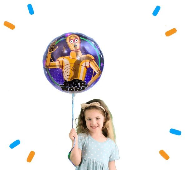 Star Wars C3PO Helium Ballon - Gevuld Met Helium - 46 cm - Ballonnenshop.nl