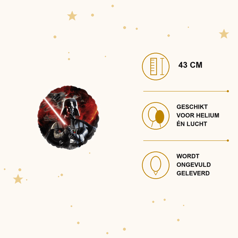 Star Wars Folie Ballon - 43 cm - Ballonnenshop.nl