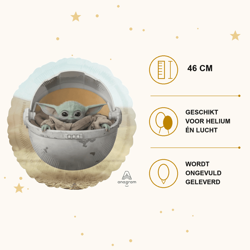 Star Wars Mandalorian Child Folie Ballon - 46 cm - Ballonnenshop.nl