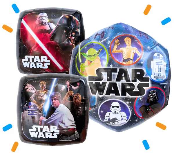 Star Wars Trosje XL - Gevuld Met Helium - 68 cm - Ballonnenshop.nl