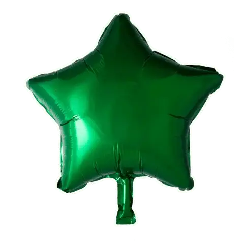 Ster Groen Folie Ballon - 46 cm - Ballonnenshop.nl