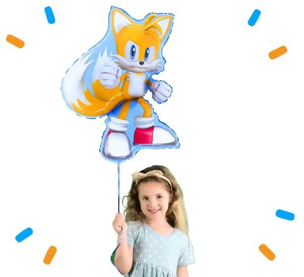 Tails Sonic Helium Ballon - Gevuld Met Helium - 66 cm - Ballonnenshop.nl