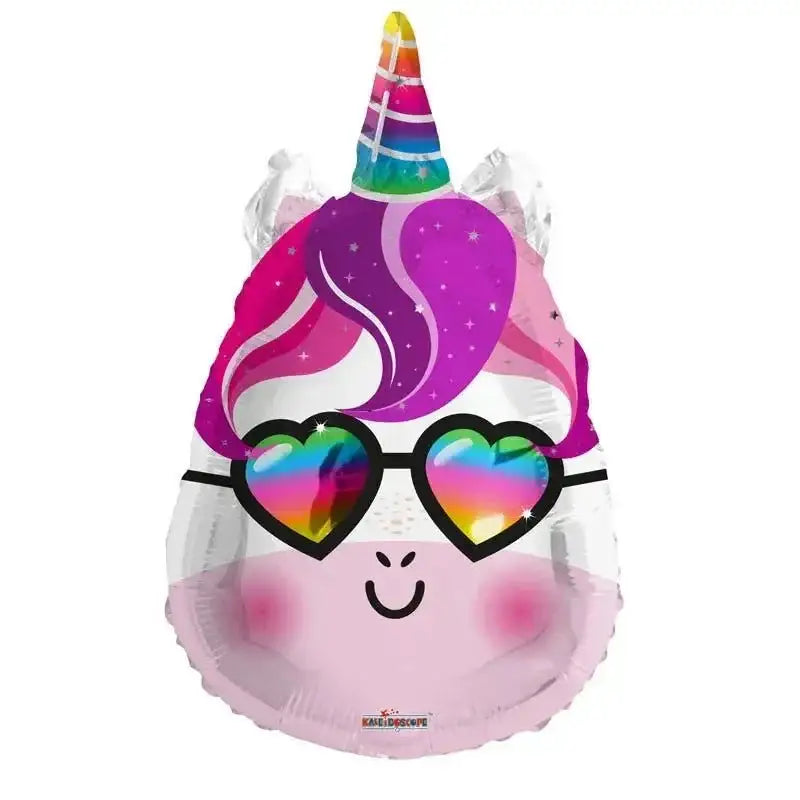 Unicorn Met Zonnebril Folie Ballon - 45 cm - Ballonnenshop.nl
