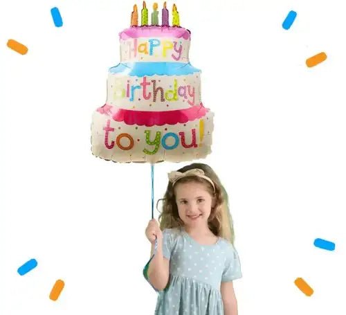Verjaardagstaart Helium Ballon - Gevuld Met Helium - 69 cm - Ballonnenshop.nl