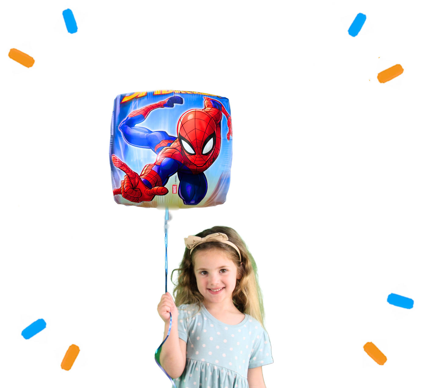 Vliegende Spiderman Helium Ballon - Gevuld Met Helium - 46 cm