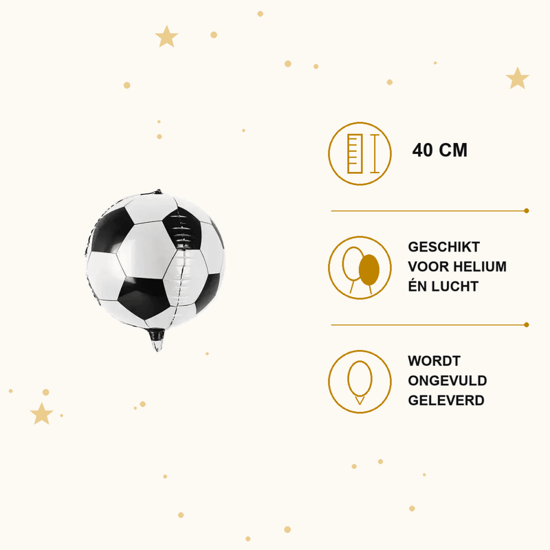 Voetbal Folie Ballon 40 cm - Ballonnenshop.nl