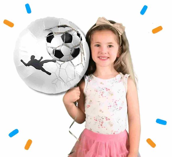 Voetbal Helium Ballon - Gevuld Met Helium - 43 cm - Ballonnenshop.nl