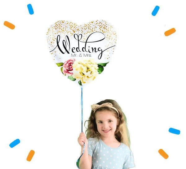 Wedding Mr & Mrs Helium Ballon - Gevuld Met Helium - 46 cm - Ballonnenshop.nl