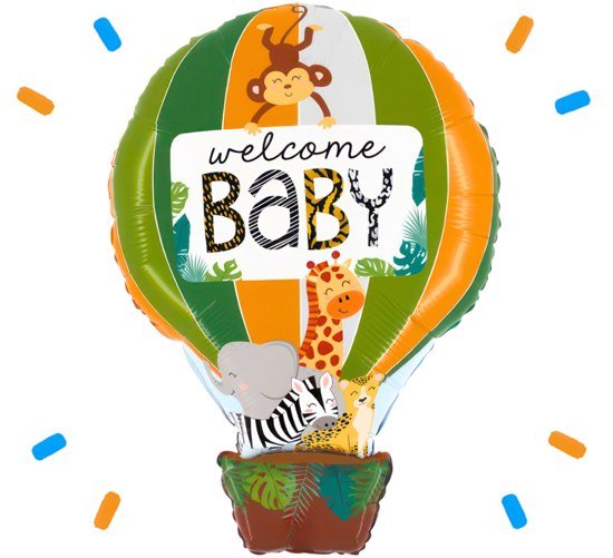 Welcome Baby Luchtballon Helium Ballon - Gevuld Met Helium - 61 cm - Ballonnenshop.nl
