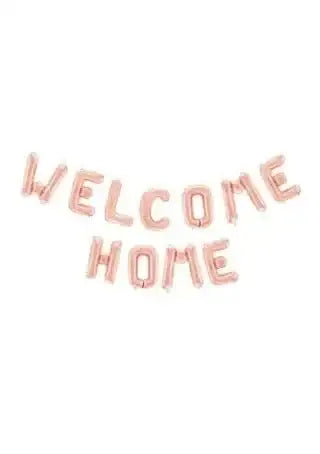Welcome Home Letter Ballonnen Rose Goud 41 cm - Ballonnenshop.nl