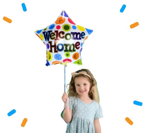 Welcome Home Ster Helium Ballon - Gevuld Met Helium - 45 cm - Ballonnenshop.nl