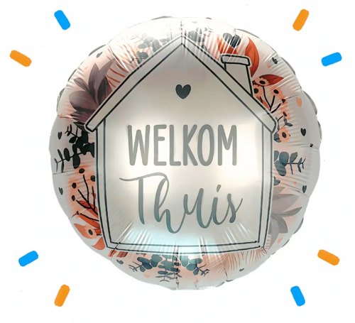 Welkom Thuis Helium Ballon - Gevuld Met Helium - 43 cm