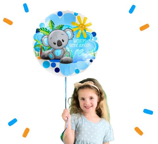 Welkom Kleine Jongen Helium Ballon - Gevuld Met Helium - 46 cm - Ballonnenshop.nl