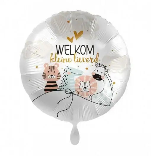 Welkom Kleine Lieverd Folie Ballon - 43 cm - Ballonnenshop.nl