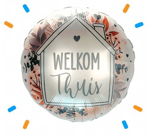 Welkom Thuis Helium Ballon - Gevuld Met Helium - 43 cm - Ballonnenshop.nl