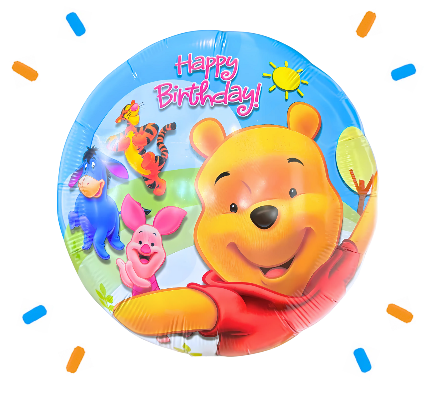 Winnie The Pooh Helium Ballon Happy Birthday - Gevuld Met Helium - 45 cm