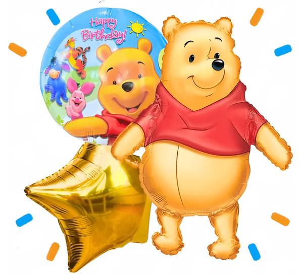 Winnie The Pooh Happy Birthday Trosje - Gevuld Met Helium - 73 cm - Ballonnenshop.nl
