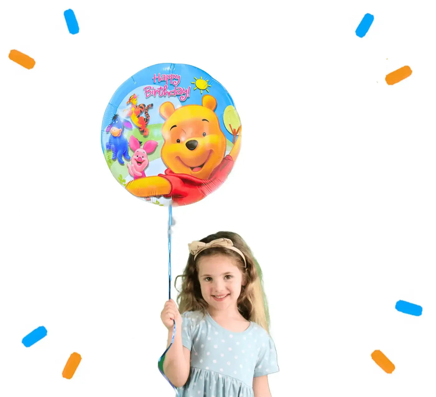 Winnie The Pooh Helium Ballon Happy Birthday - Gevuld Met Helium - 45 cm - Ballonnenshop.nl