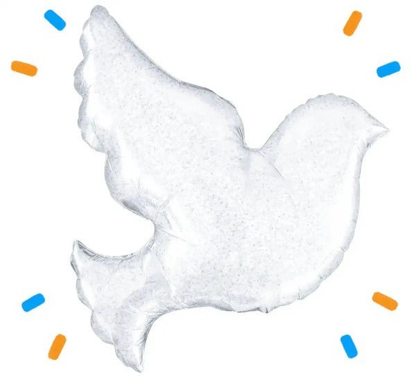 Witte Duif Helium Ballon - Gevuld Met Helium - 79 cm - Ballonnenshop.nl