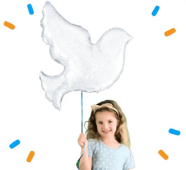 Witte Duif Helium Ballon - Gevuld Met Helium - 79 cm - Ballonnenshop.nl