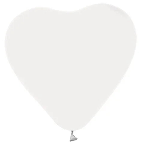 Witte Hartjes Ballonnen - 6 stuks - 30 cm - Ballonnenshop.nl