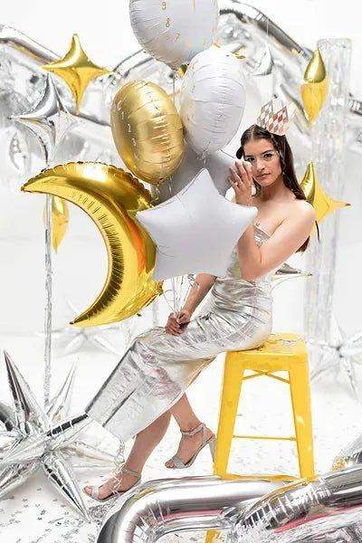 Witte Ster Folie Ballon 48 cm - Ballonnenshop.nl