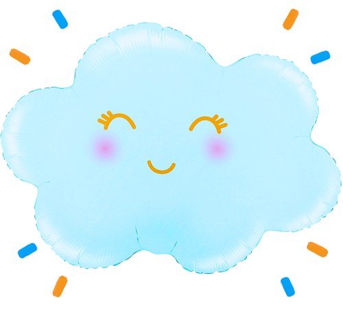 Wolk Blauw Helium Ballon - Gevuld Met Helium - 61 cm - Ballonnenshop.nl